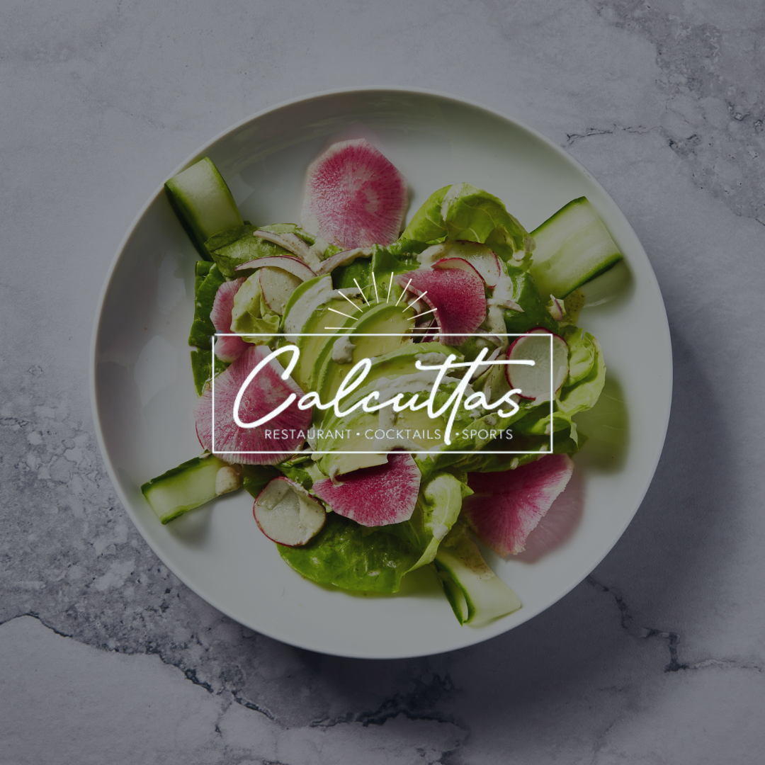 A plate of food with the word calcuttas on it