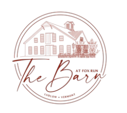 A logo for the barn at fox run in vermont