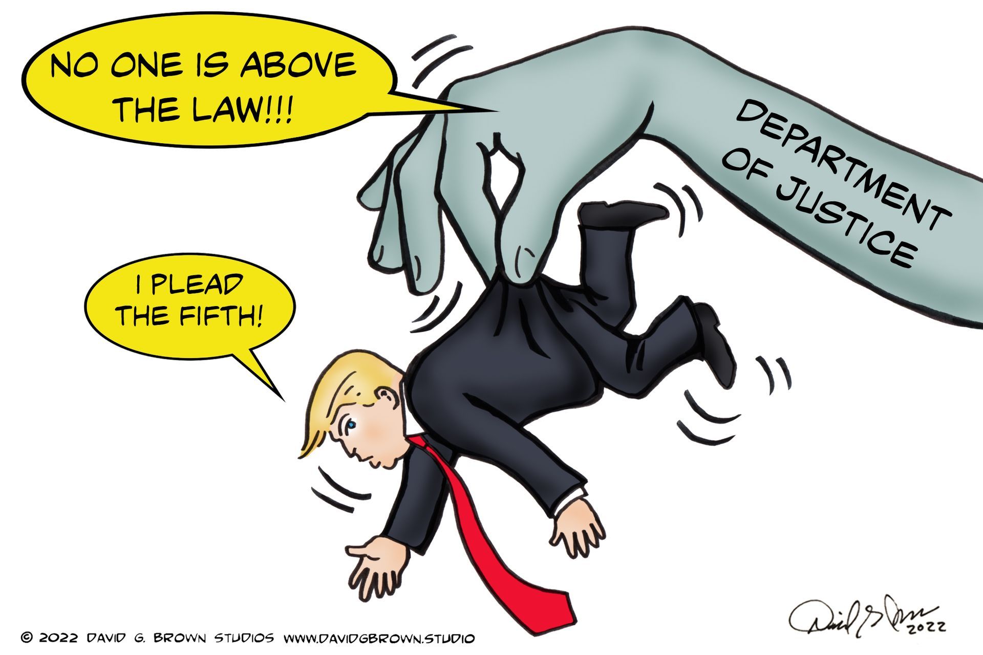 Cartoon: DOJ hand grabs Trump, who says 