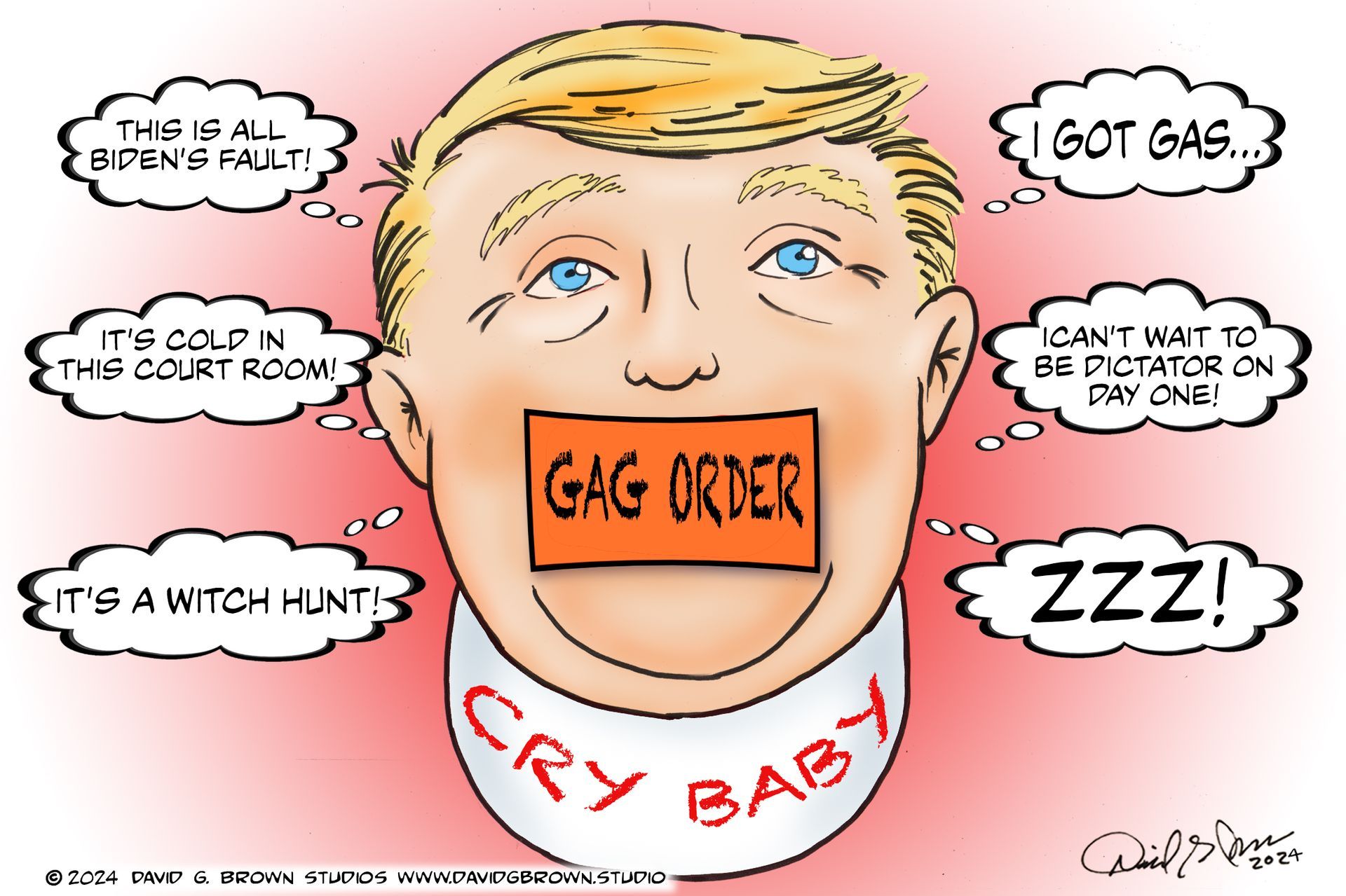 Cartoon of a man with a 