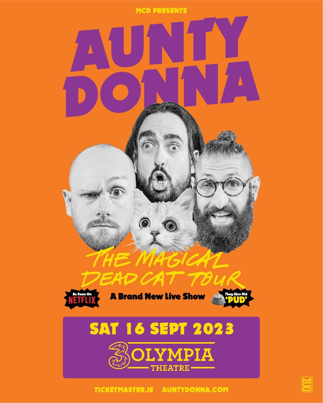 AUNTY DONNA  BRAND-NEW LIVE SHOW  THE MAGICAL DEAD CAT TOUR  3OLYMPIA DUBLIN DATE CONFIRMED