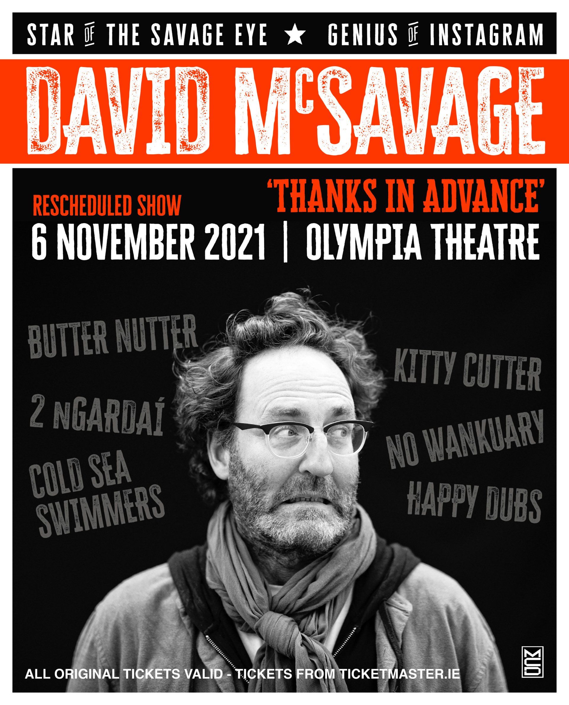 David McSavage Olympia Theatre Thanks In Advance