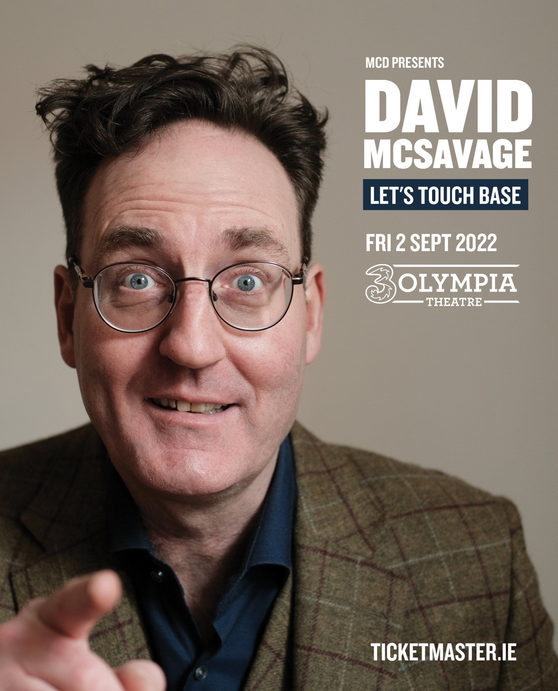 David McSavage   New stand-up show  Let’s Touch Base