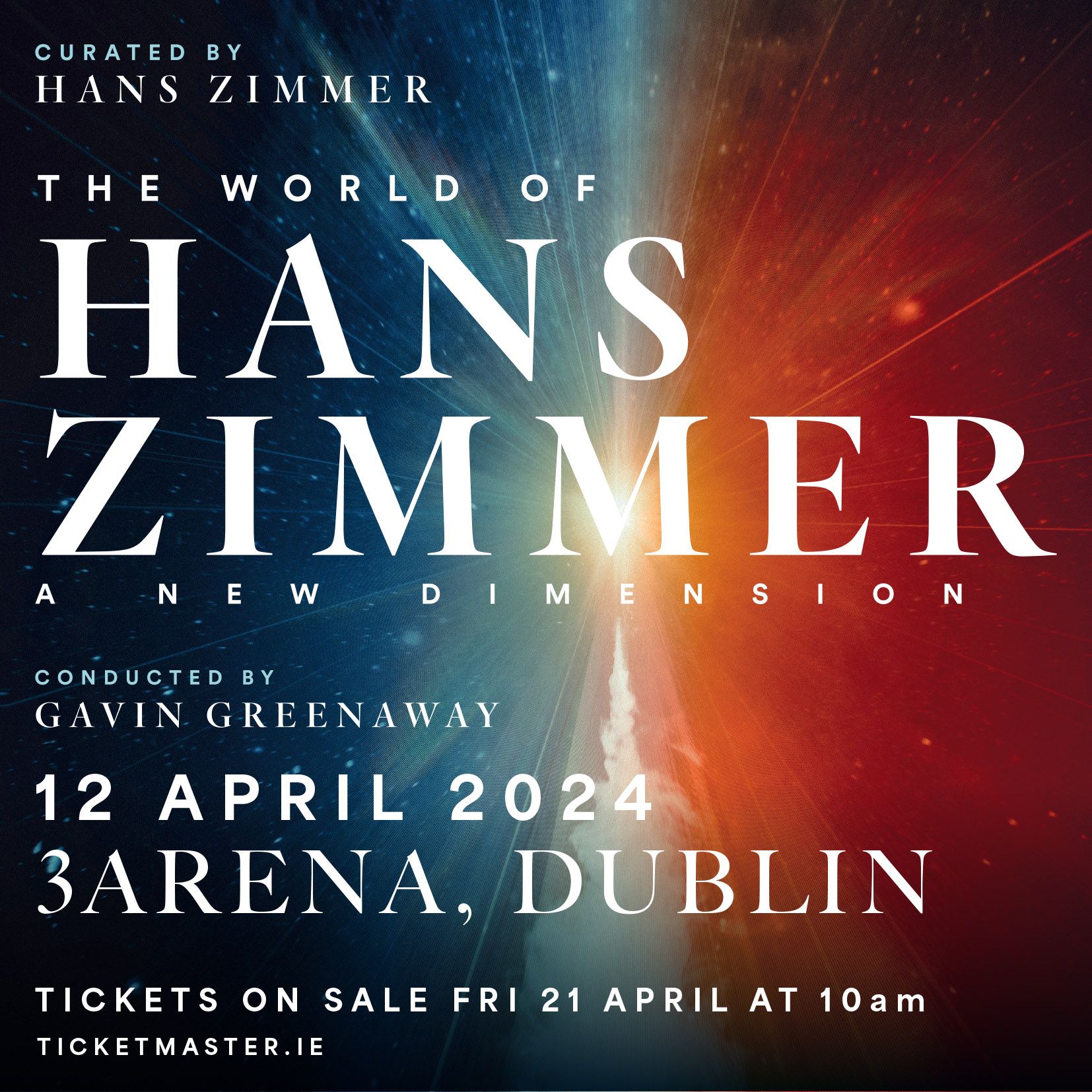 European Tour 2024 The World of Hans Zimmer  A New Dimension  The World of Hans Zimmer - A New Dimension comes to 3Arena Dublin on Friday 12th April 2024.