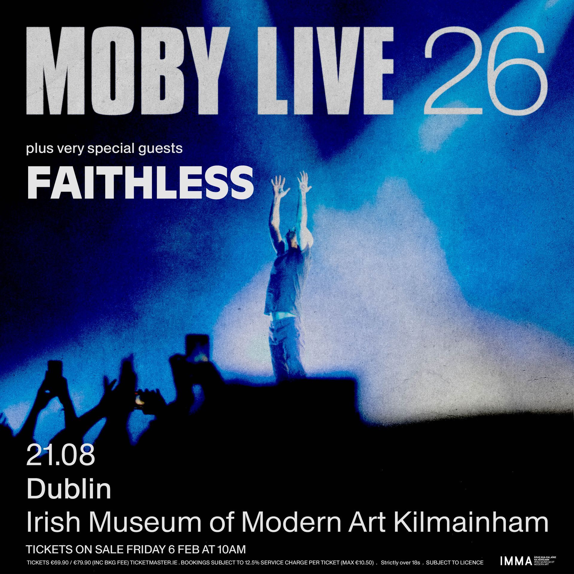 MCD Presents
Moby
Plus Faithless
Irish Museum of Modern Art
Royal Hospital Kilmainham Dublin
Friday