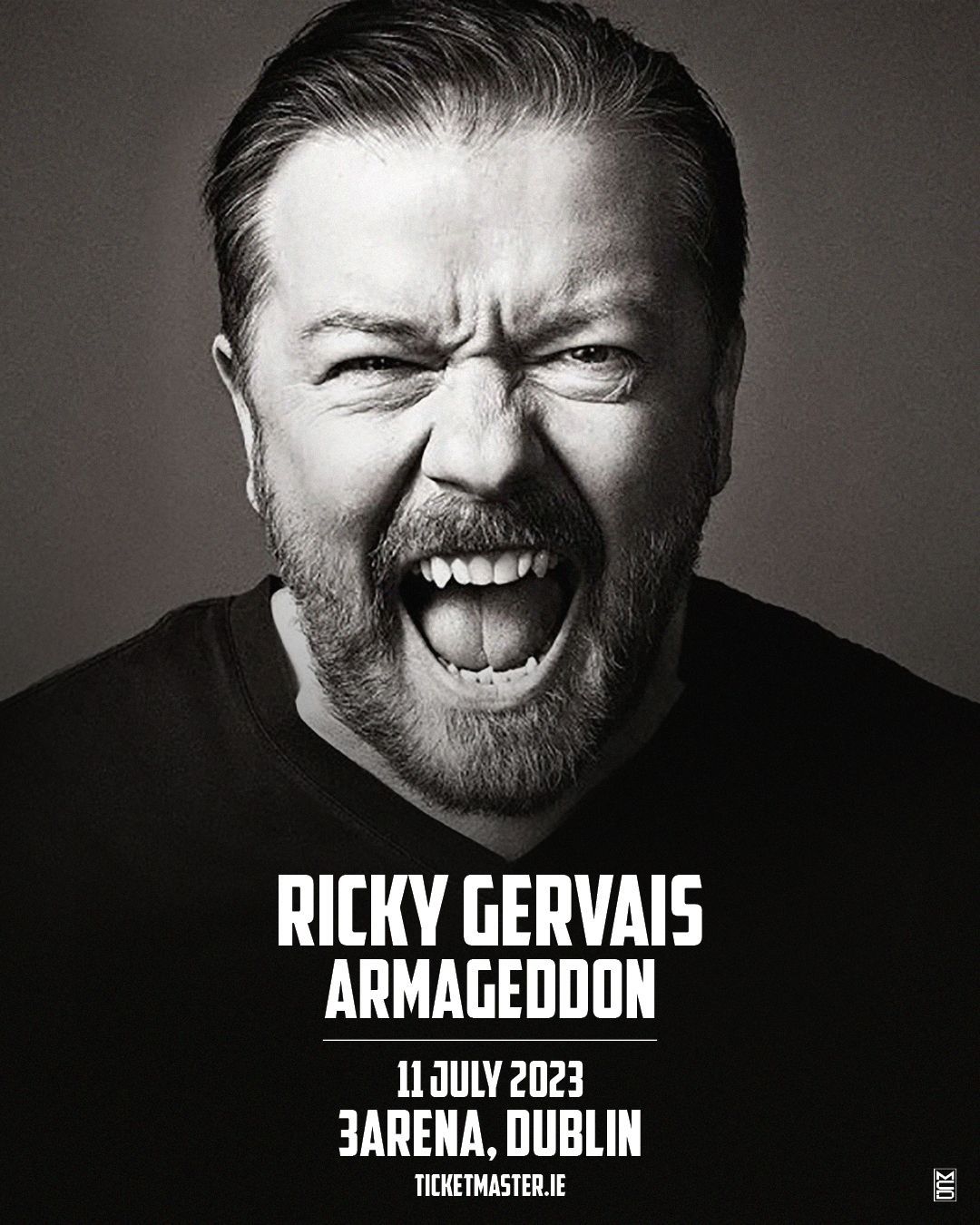 RICKY GERVAIS: ARMAGEDDON FURTHER 2023 DATES ADDED   BRITAIN’S BIGGEST INTERNATIONAL COMEDIAN RICKY GERVAIS ANNOUNCES HUGE NEW 2023 ‘ARMAGEDDON’ WORLD TOUR DATES   New arena shows announced across Ireland, UK, Europe, US & Canada throughout 2023    Massive OVO Arena Wembley date announced alongside four shows at the prestigious London Palladium    Gervais set to play one of his biggest ever stand-up gigs at LA’s Hollywood Bowl    Armageddon:  All New Dates Go On Sale –  Friday 31st March, 10am