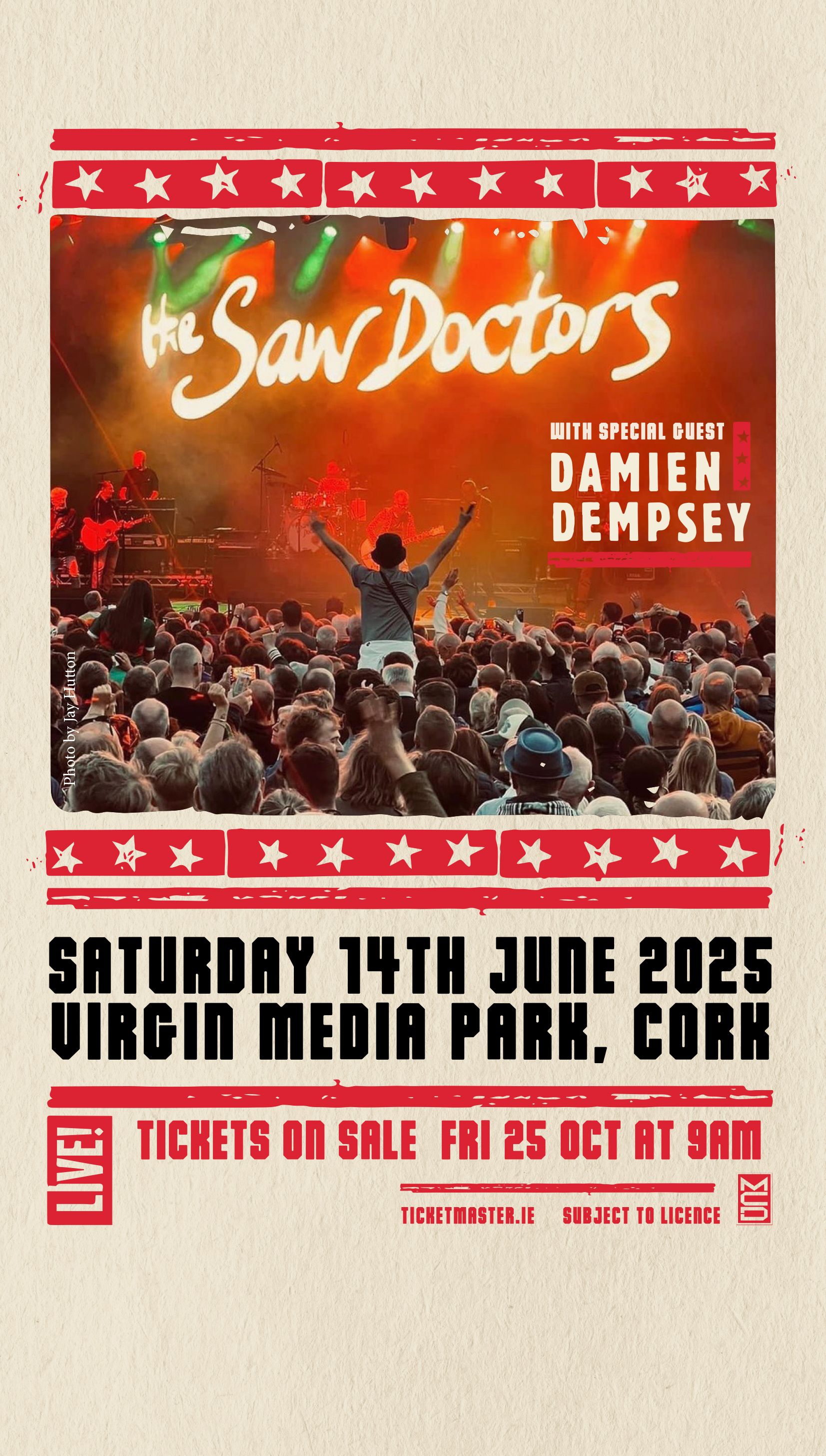 The Saw Doctors

Back Together Again 
For First Cork Concert In 14 Years

Virgin Media Park Cork
Sat