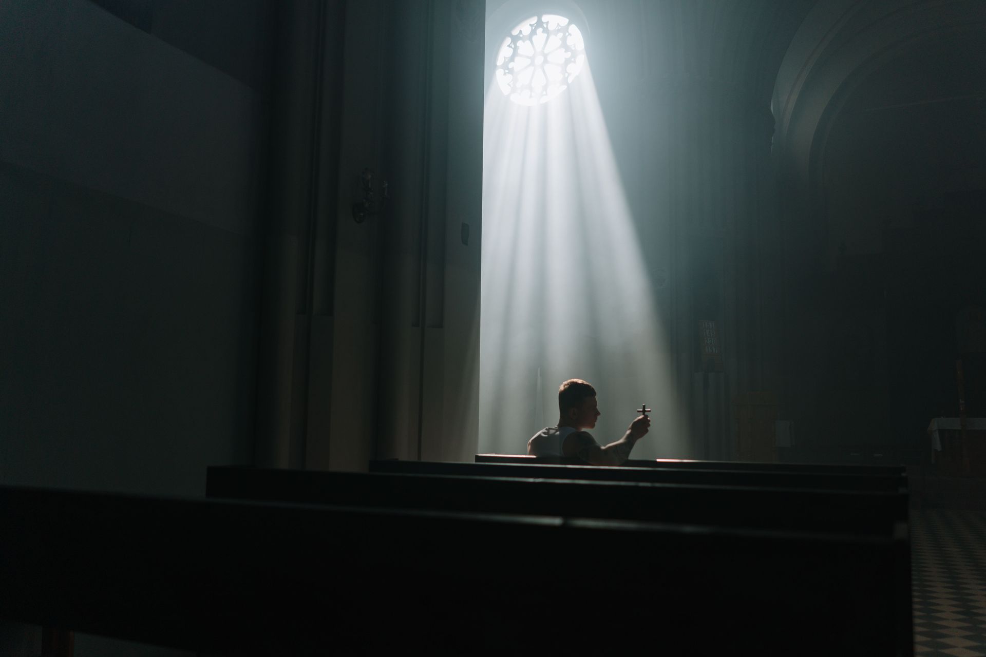 man praying