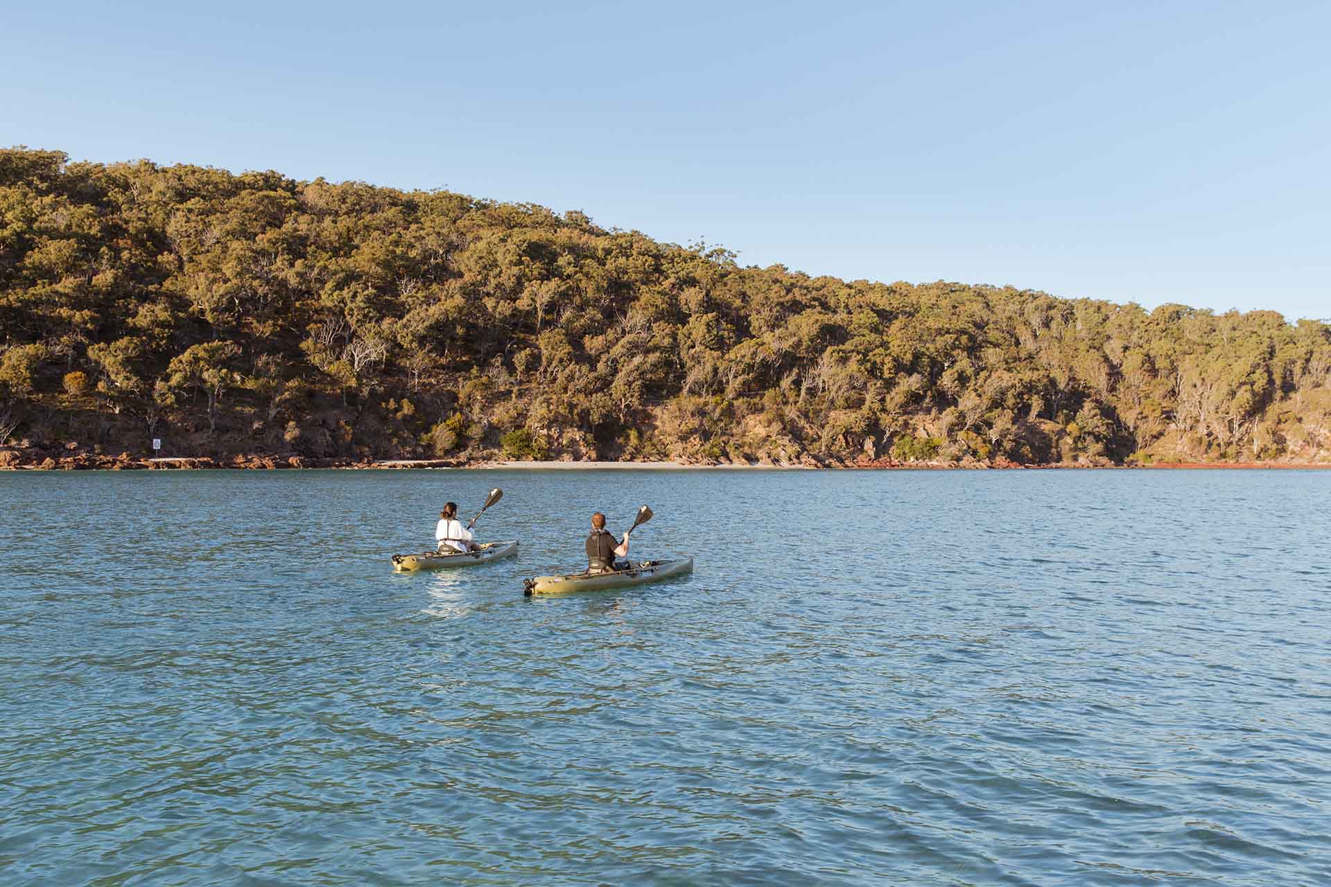 Kayaking at Pambula River Mouth, NSW