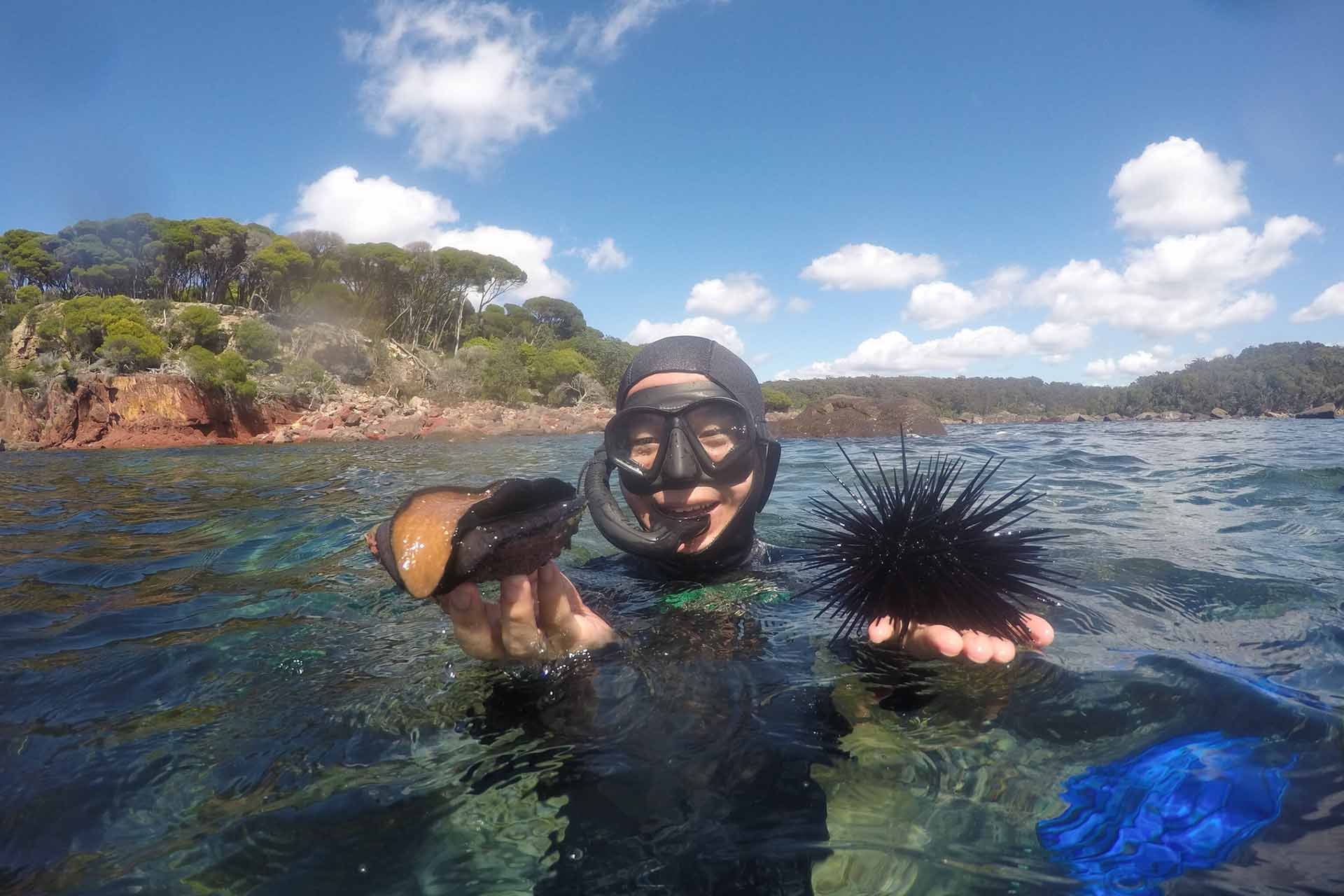Australia's Coastal Wilderness Adventures - food foraging and guided snorkelling on the Sapphire Coast