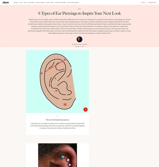 Types of Ears Piercing - Manhattan, NY - Studio 28 Tattoo