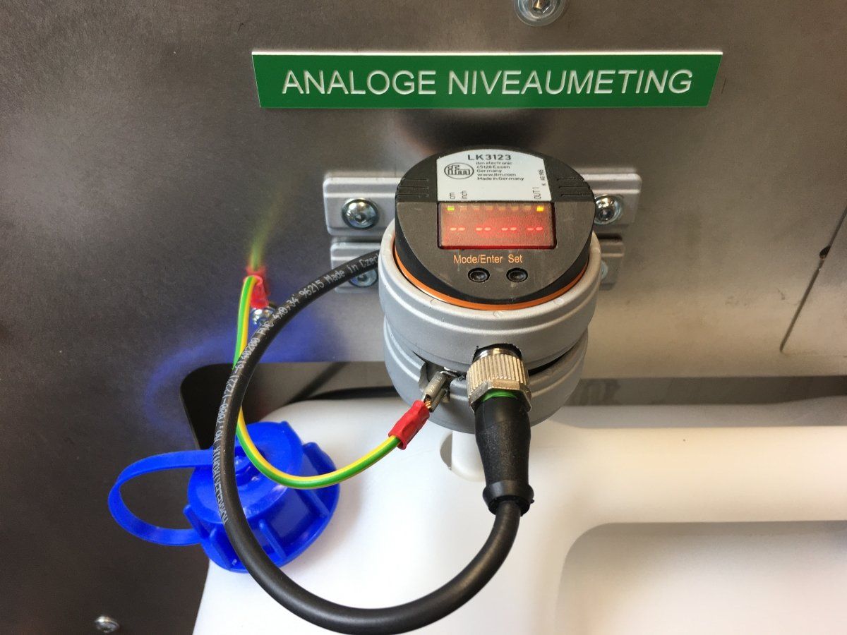 Analoge niveameting op analoge ingang van Siemens Logo.