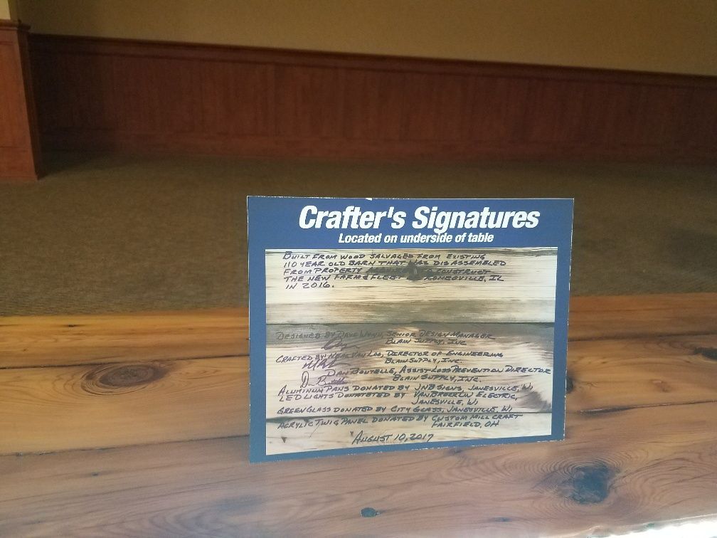 A sign that says crafter 's signatures on it