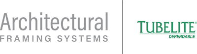 A logo for a company called architectural framing systems