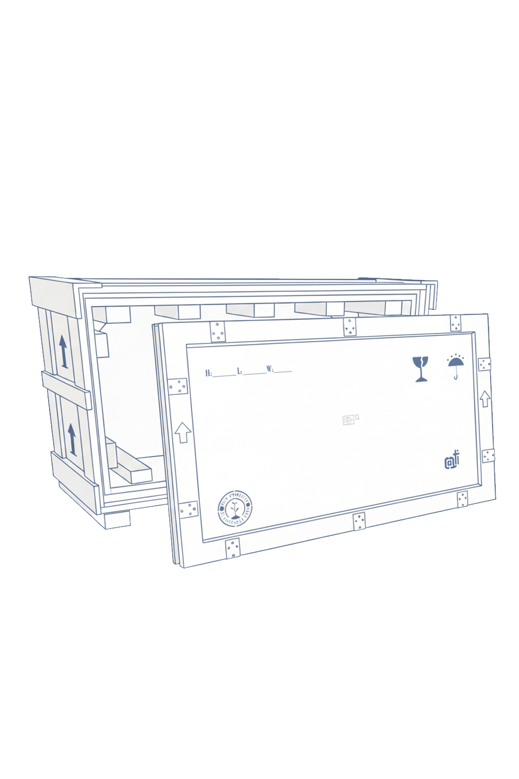Stack of empty plastic containers with a detached lid.