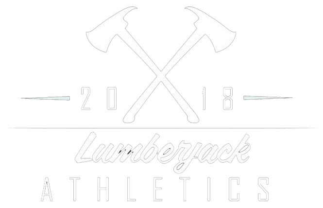 Logo: crossed axes above "Lumberjack Athletics" with "2018"