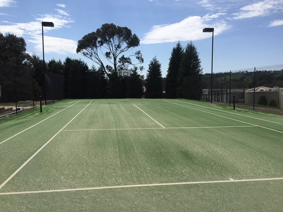large turf basketball court