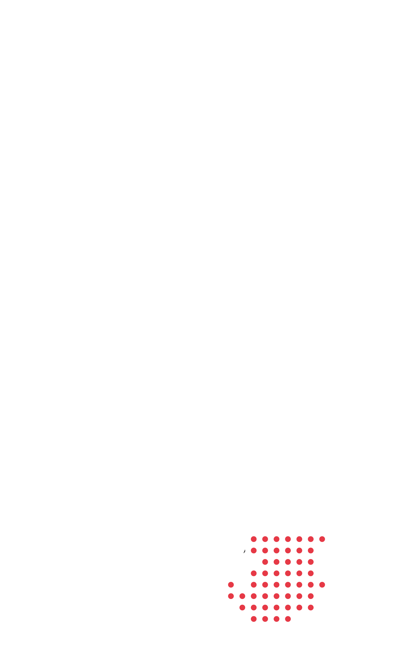 Red pixelated shape resembling a hand in lower right corner.