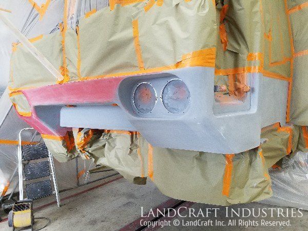 Ohare Airport trolley car in the repair process