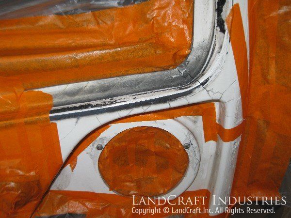 CTA bus in the fiberglass repair process