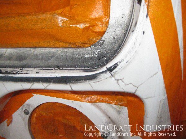 CTA bus in the fiberglass repair process