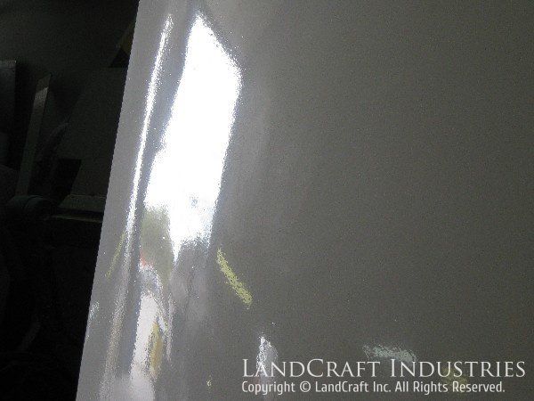 Repaired and refinished fiberglass VOR antenna shelter panel