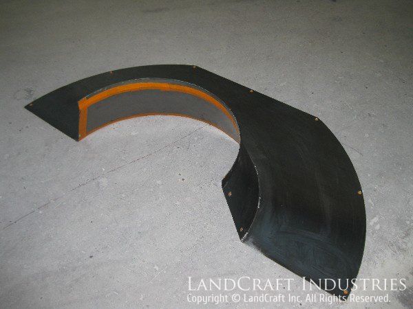 Metal piece to be made into a fiberglass shroud piece