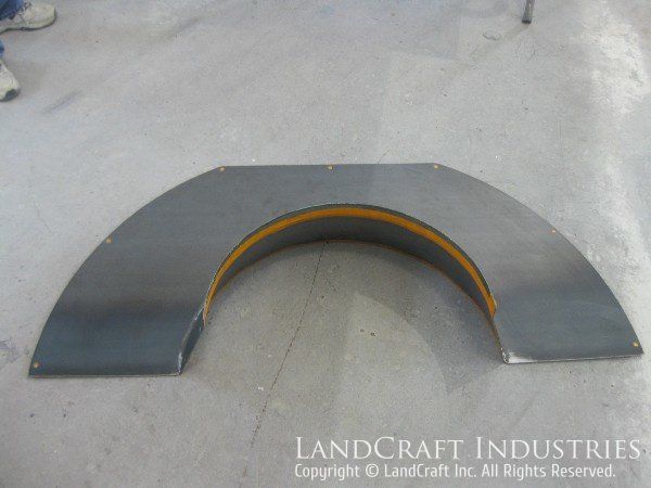 Metal piece to be made into a fiberglass shroud piece