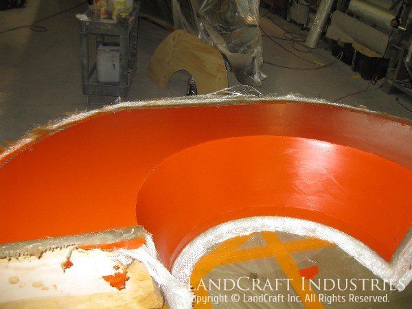 Fiberglass shroud in the mold creation process