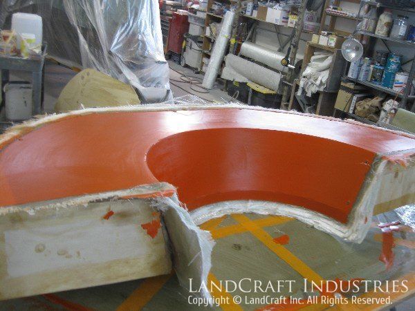 Fiberglass shroud in the mold creation process