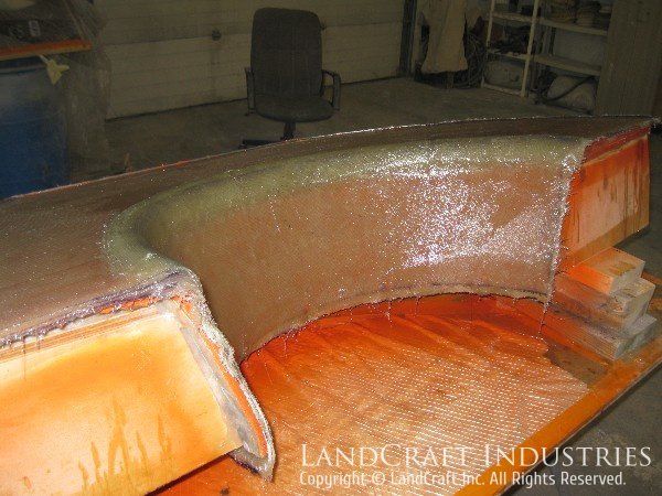 Fiberglass shroud in the mold creation process