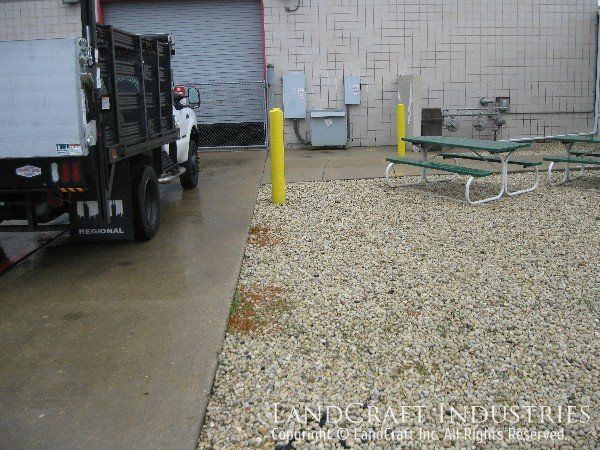 Location in a parking area where a custom on-site shelter is to be built