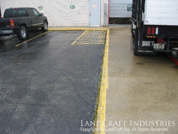 Location in a parking area where a custom on-site shelter is to be built