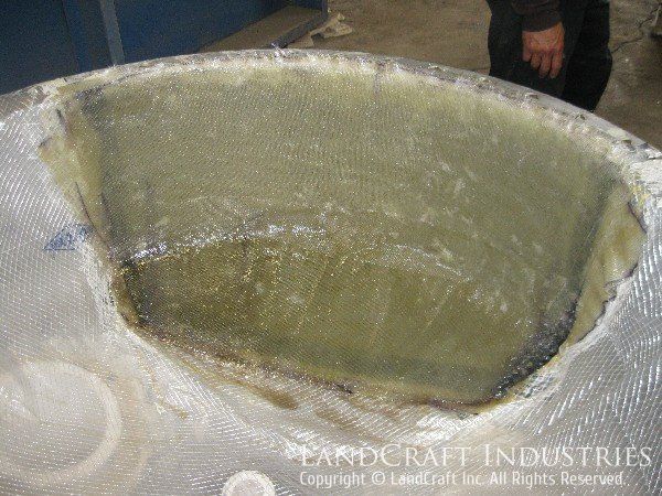 Partial fiberglass mold