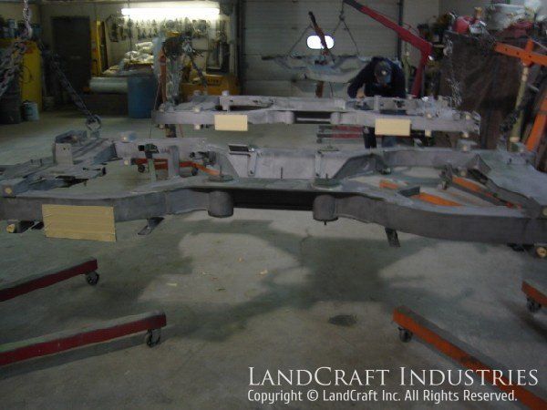 Refinished trolley car bolster frames