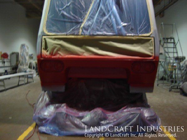 OHare Airport trolley car repair and refinishing