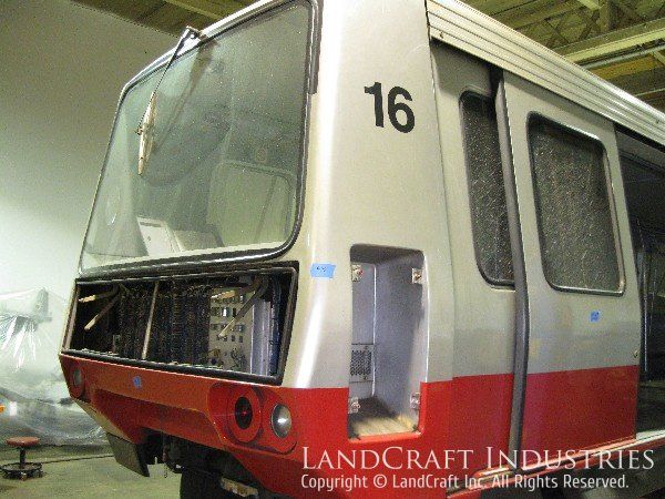OHare Airport trolley car repair and refinishing