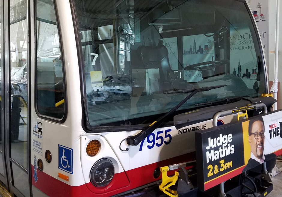 CTA bus fiberglass bus repair