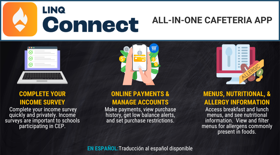 Linq Connect, all-in-one cafeteria app.