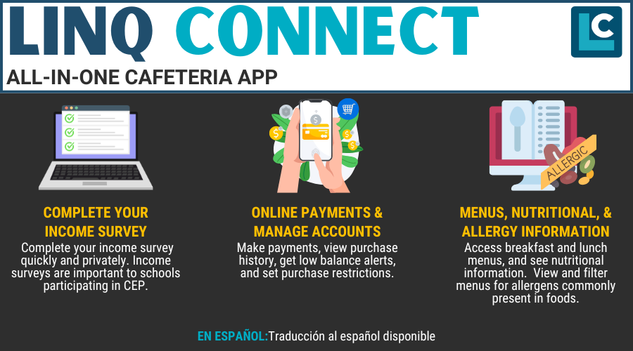 Linq Connect, all-in-one cafeteria app.