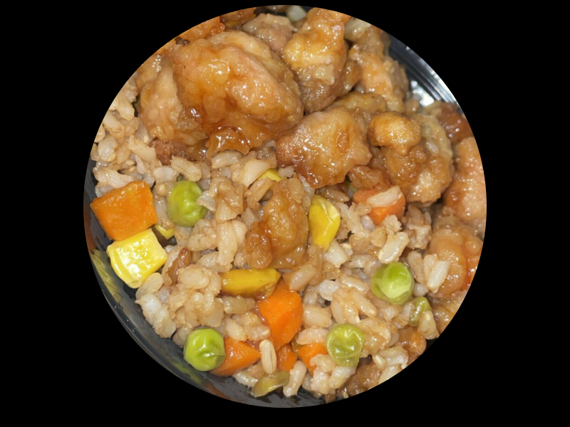 mandarin orange chicken and rice