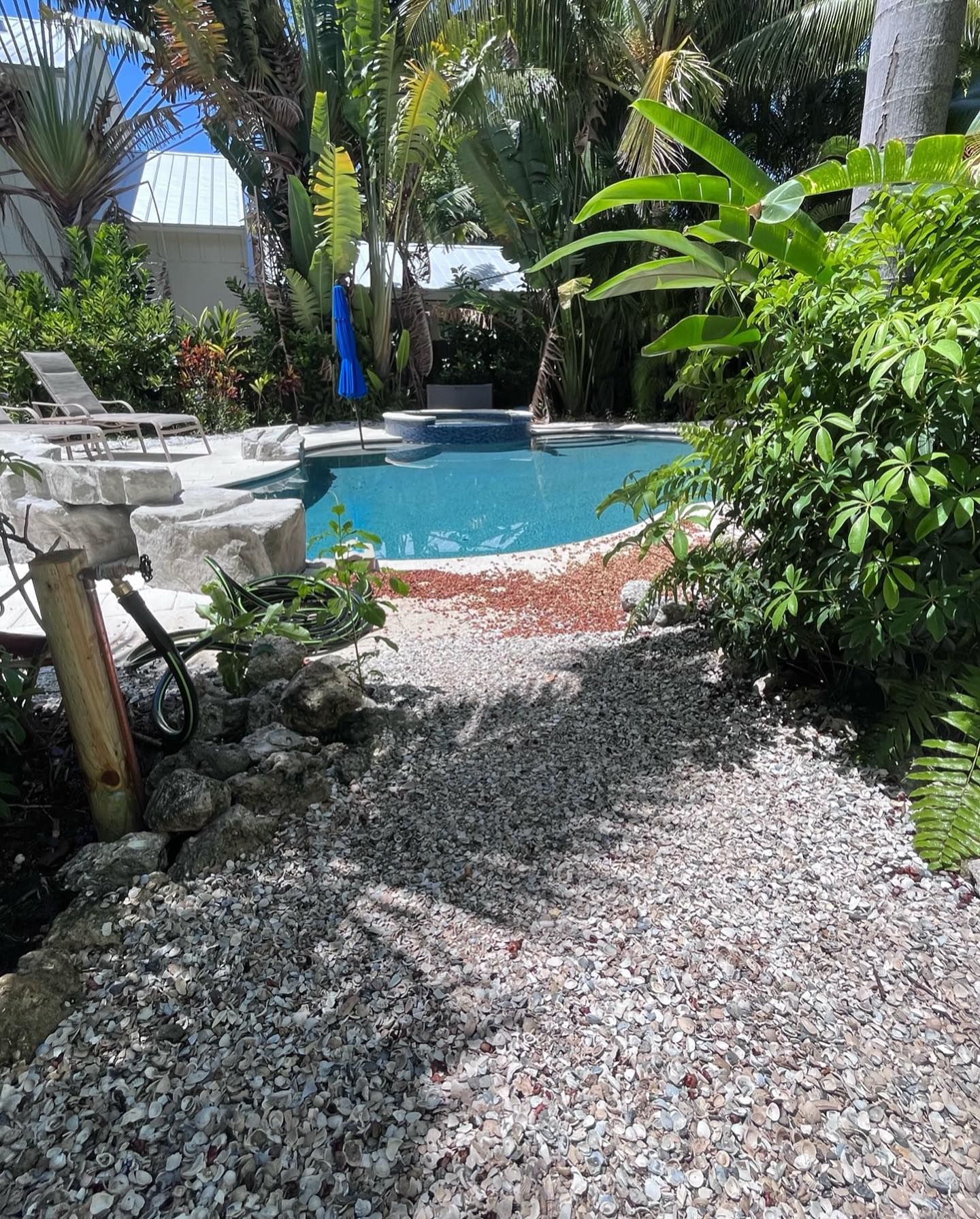 Eliminated this pesky hose ran