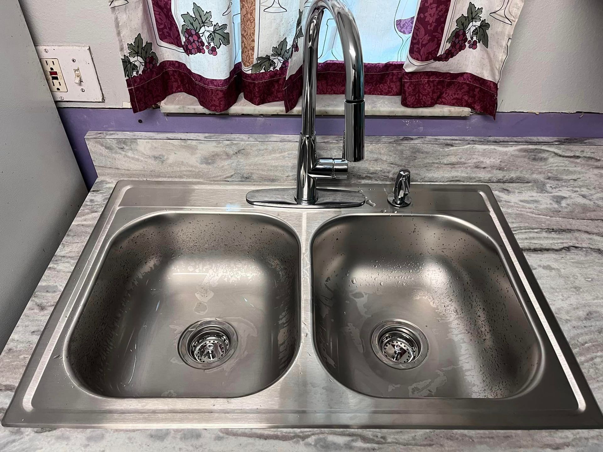 New drop in sink installation