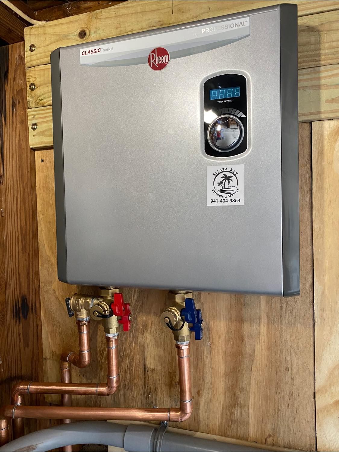 R-Tex 24 Rheem tankless water heater