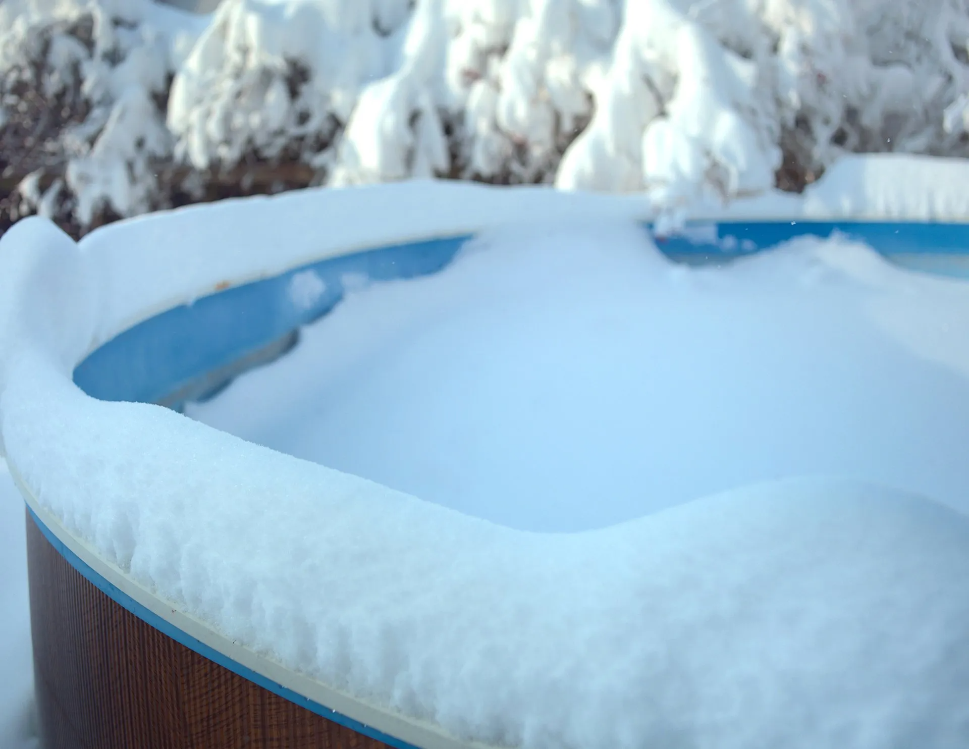 Snow Covering Above Ground Pool