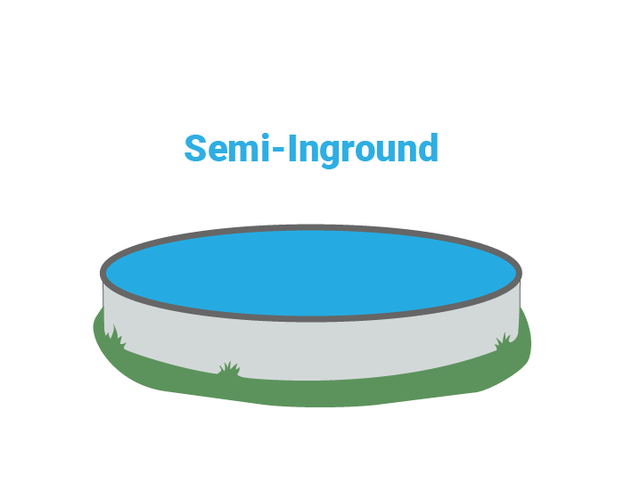 Semi-Inground Pool Illustration