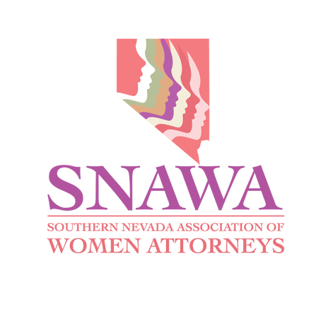 The logo for the southern nevada association of women attorneys