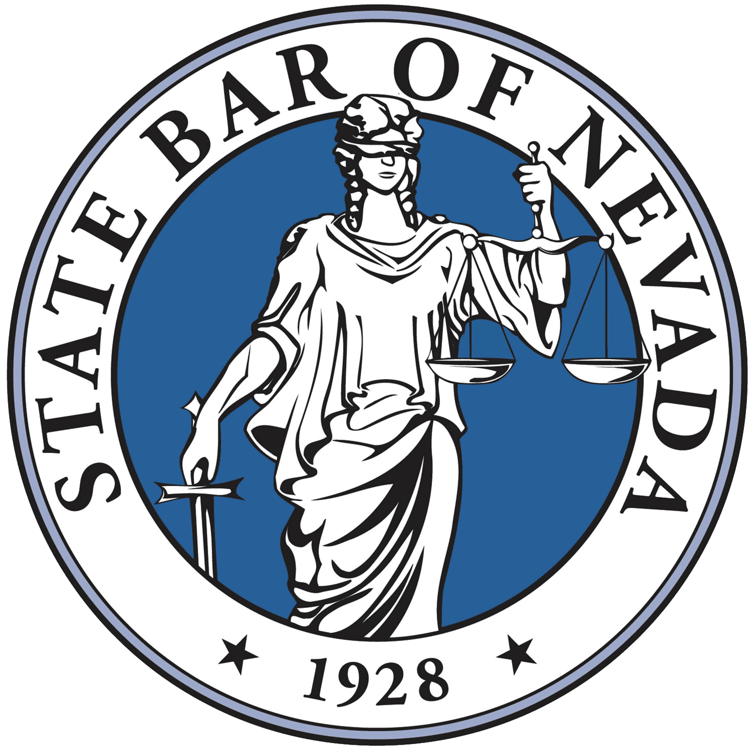 A seal for the state bar of nevada from 1928