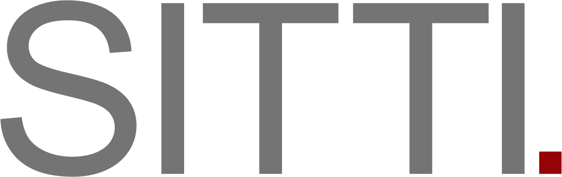 A palavra sitti está escrita em cinza e vermelho sobre fundo branco.