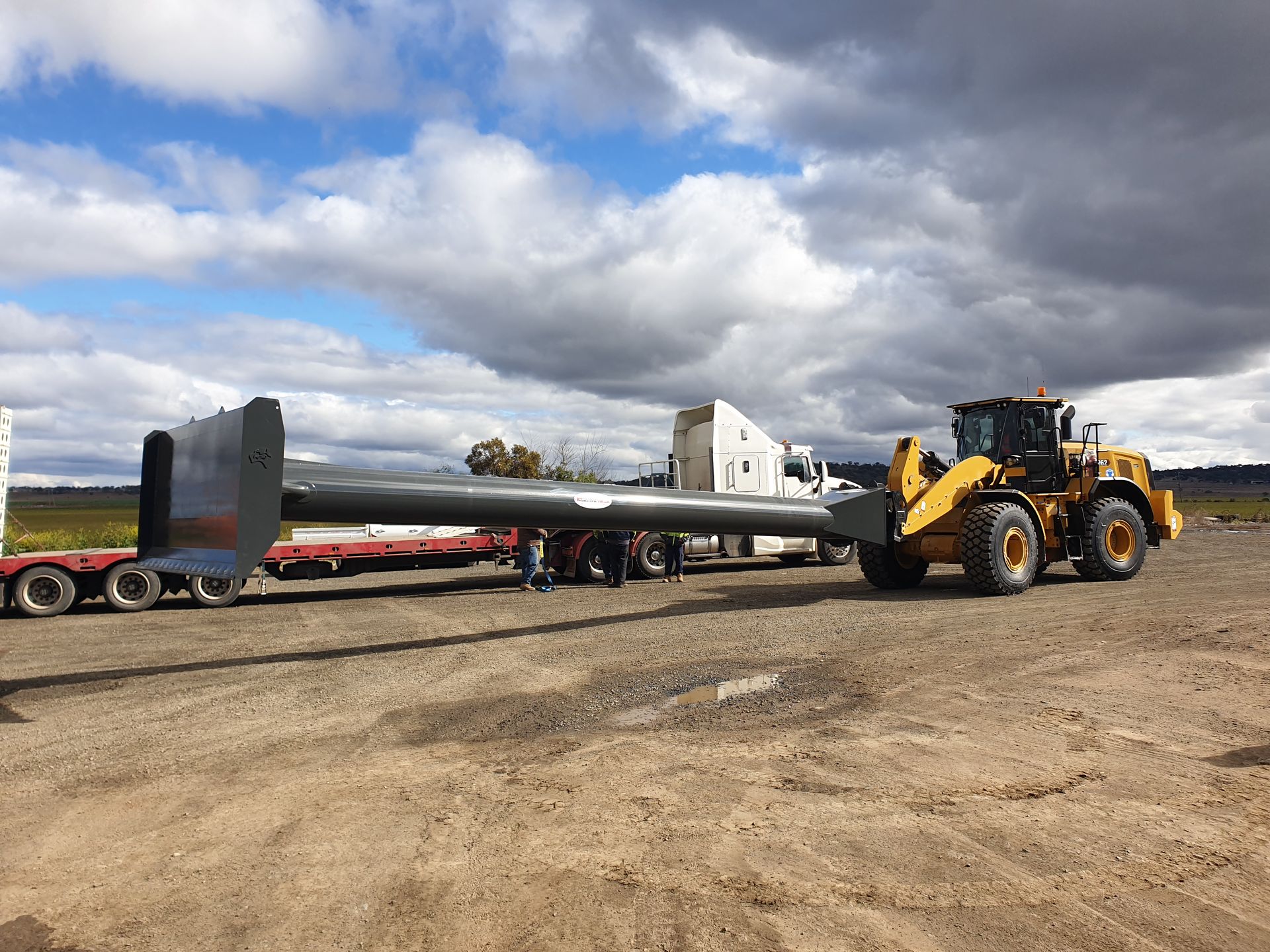 Industrial grain pusher